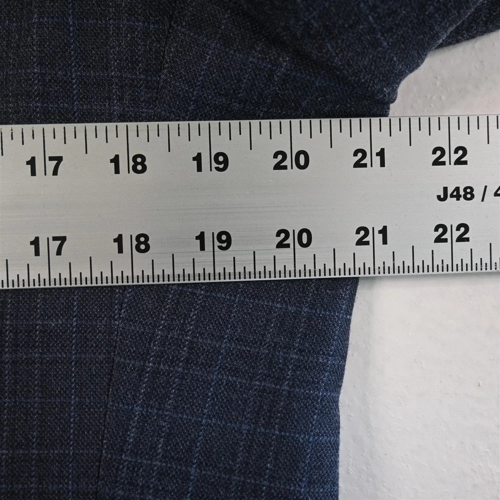 Hart Shaffner Marx 38S Blue Plaid Check Mens Blazer Suit‎ Jacket Sport Coat